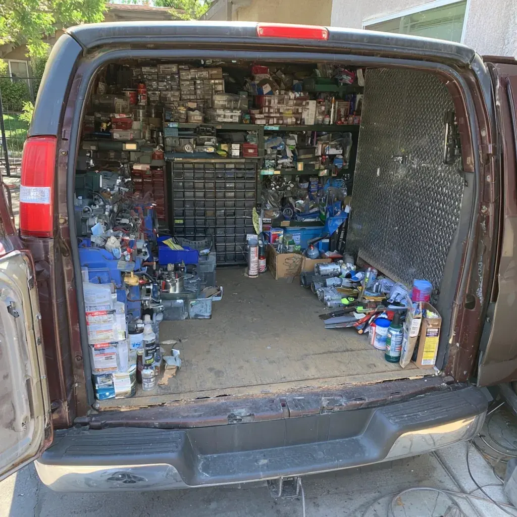DIY Spring Safety on a garage door in Columbus, IN